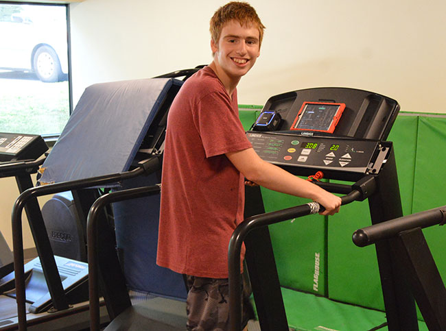 Student on Treadmill