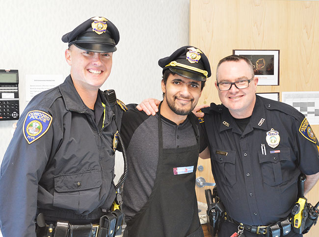 Student with two CPD officers