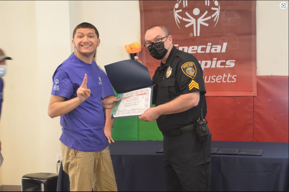 Guild student with Sergeant Tim Landers
