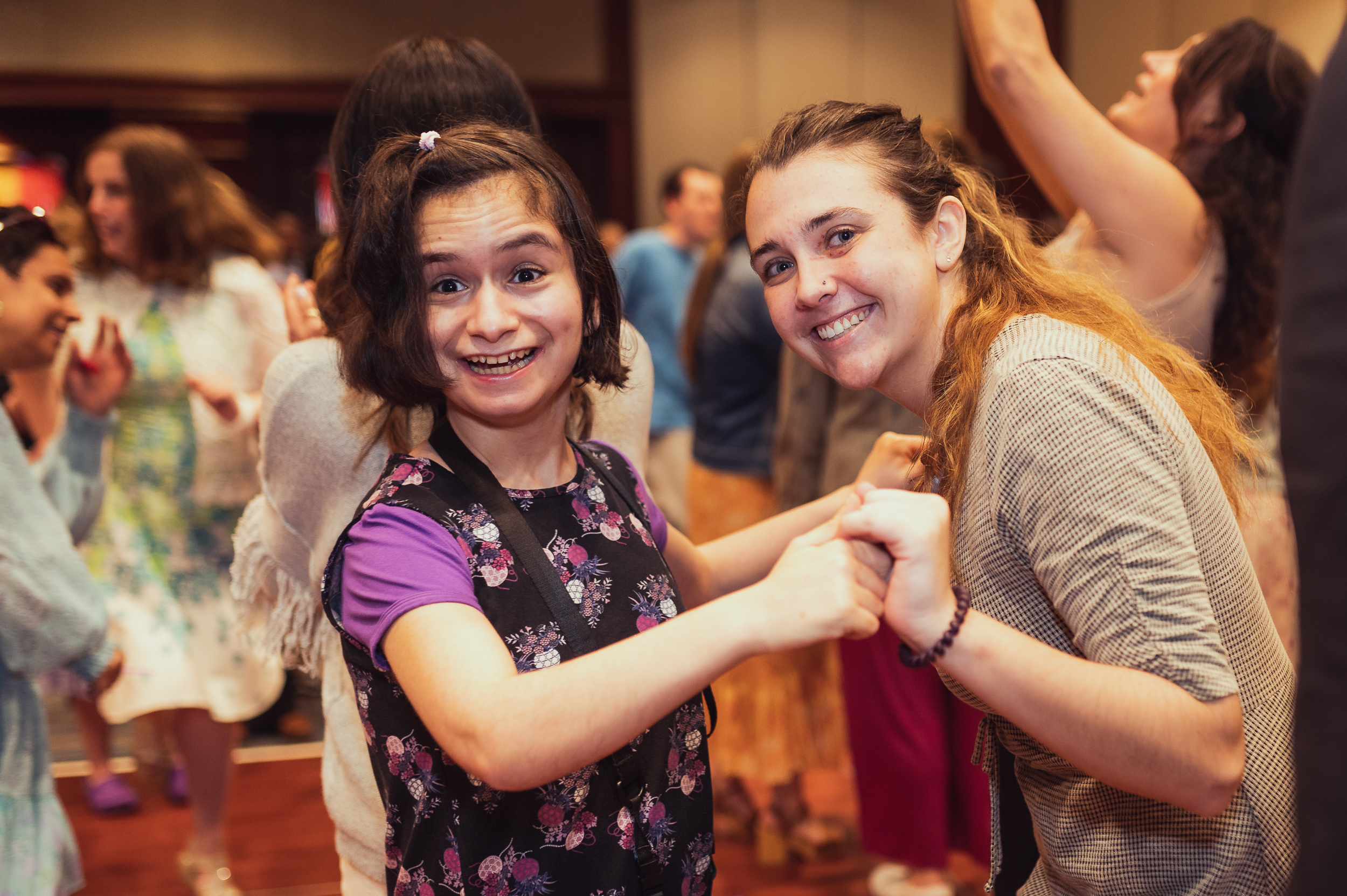 Guild student and teacher at organization-wide dance