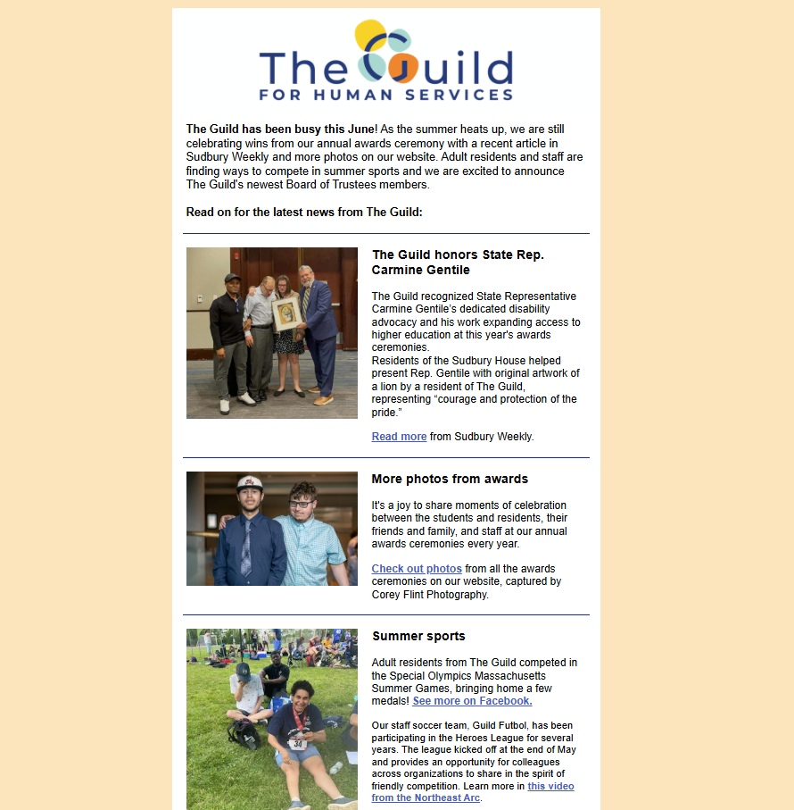 Screenshot of June 2026 newsletter at a glance
