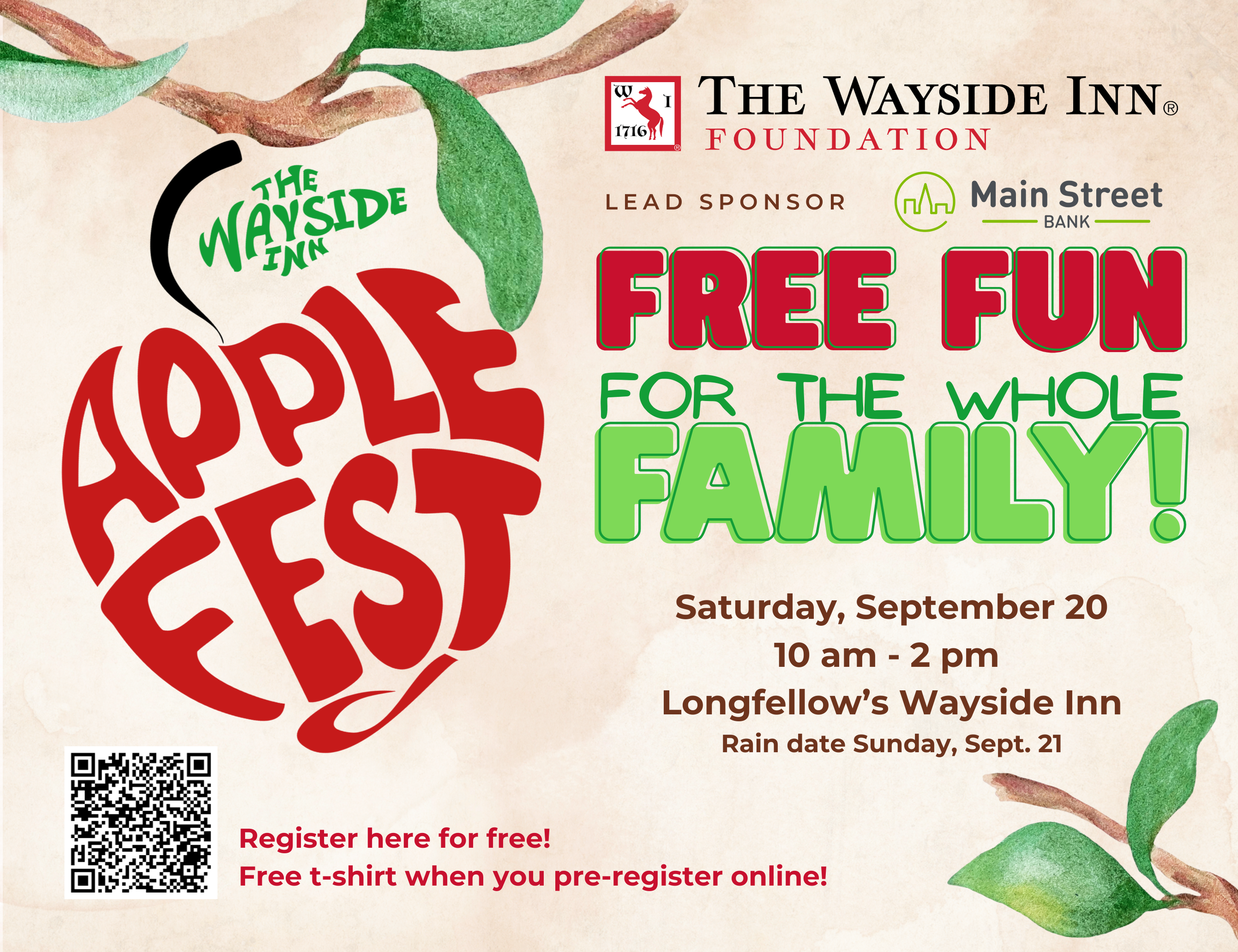 Free fun for the whole family! Saturday September 20 10am - 2pm Longfellow's Wayside Inn
