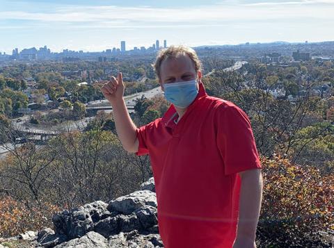 Adult resident hiking