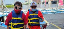 Denzel and Ryan at the Annual Special Olympics Massachusetts Sailing Regatta